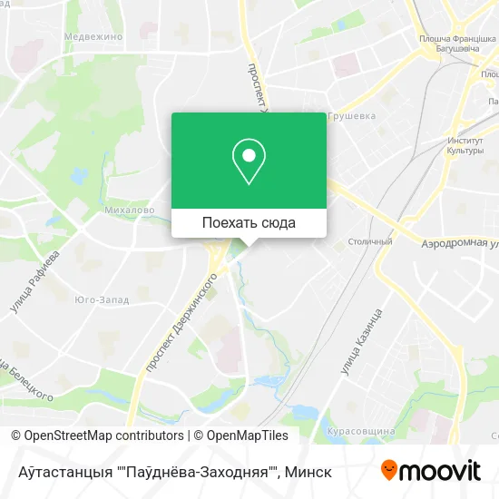 Карта Аўтастанцыя ""Паўднёва-Заходняя""