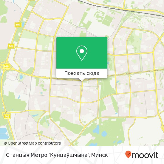 Карта Станцыя Метро "Кунцаўшчына"