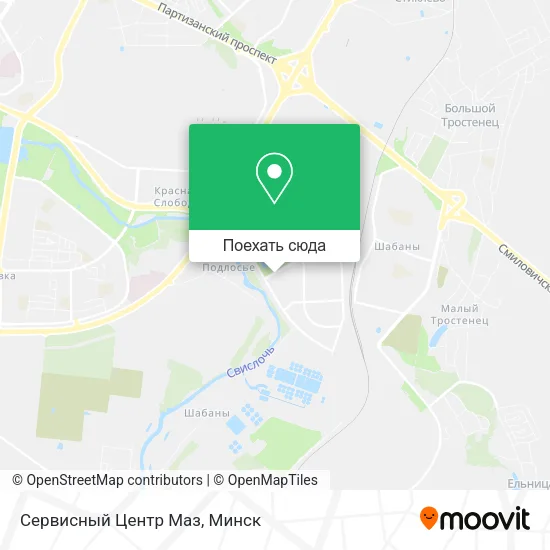 Карта Сервисный Центр Маз