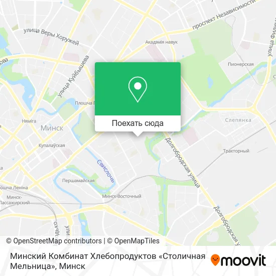 Карта Минский Комбинат Хлебопродуктов «Столичная Мельница»