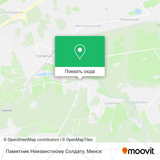 Карта Памятник Неизвестному Солдату