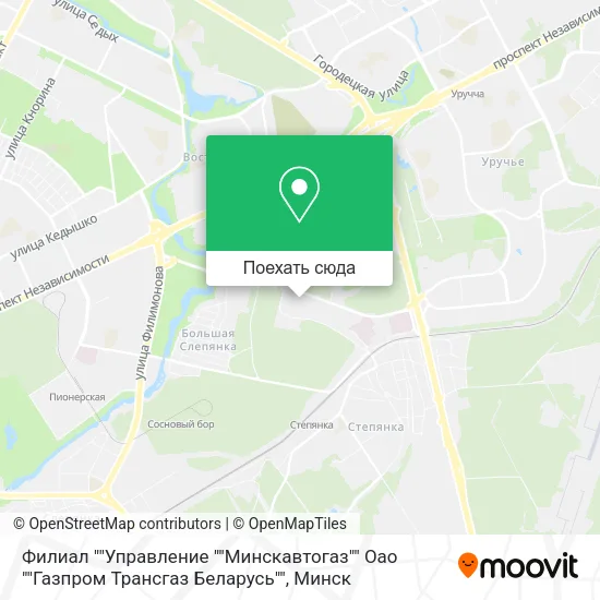 Карта Филиал ""Управление ""Минскавтогаз"" Оао ""Газпром Трансгаз Беларусь""