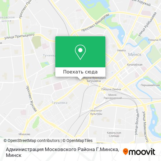 Карта Администрация Московского Района Г.Минска