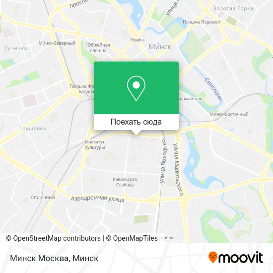 Карта Минск Москва