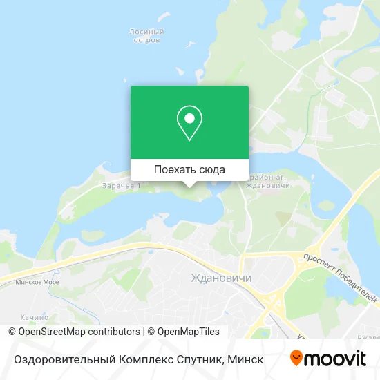 Карта Оздоровительный Комплекс Спутник