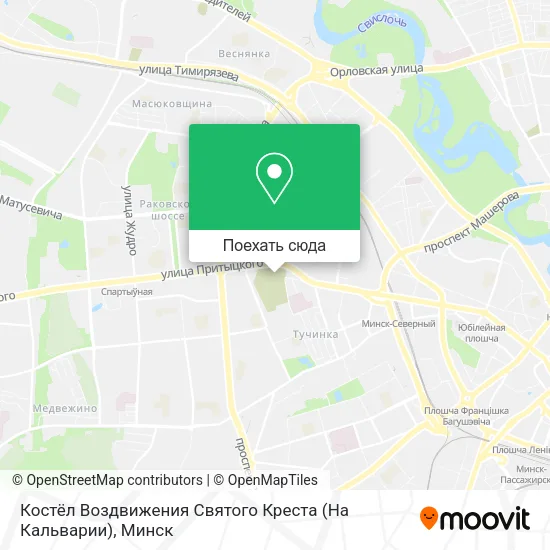 Карта Костёл Воздвижения Святого Креста (На Кальварии)