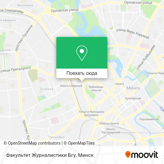 Карта Факультет Журналистики Бгу