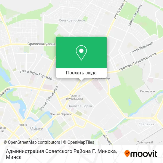 Карта Администрация Советского Района Г. Минска