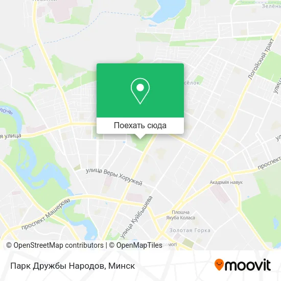 Карта Парк Дружбы Народов
