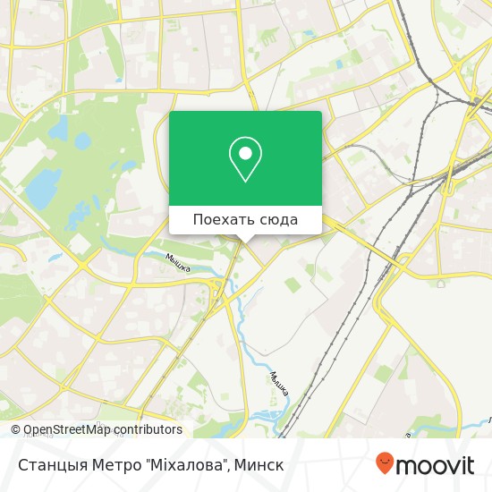 Карта Станцыя Метро "Міхалова"