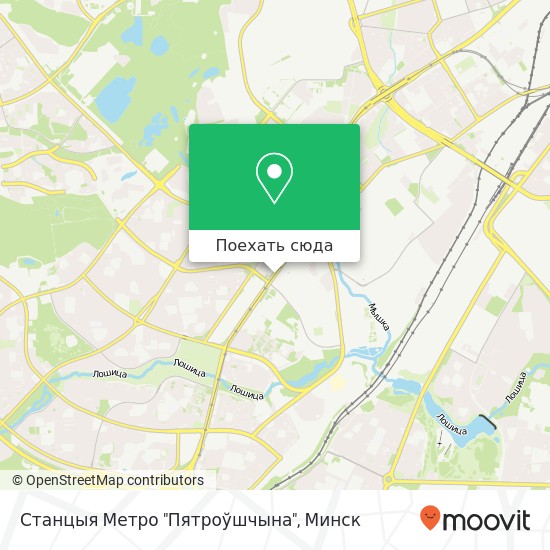 Карта Станцыя Метро "Пятроўшчына"