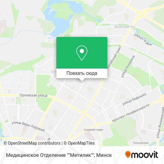Карта Медицинское Отделение ""Метилик""