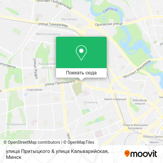 Карта улица Притыцкого & улица Кальварийская