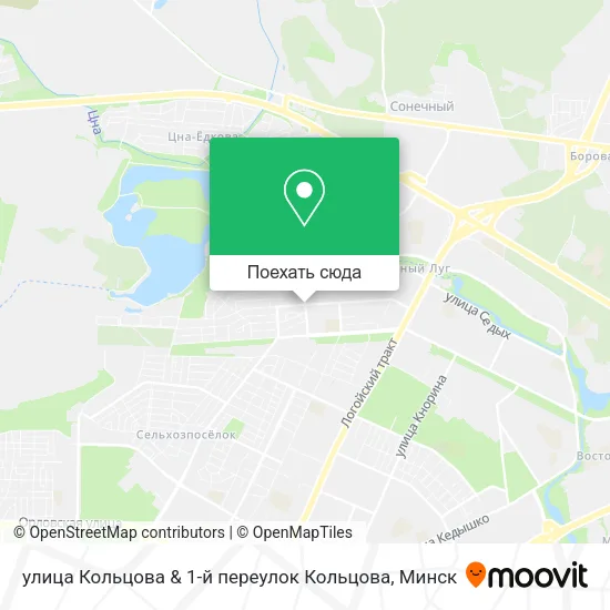 Карта улица Кольцова & 1-й переулок Кольцова