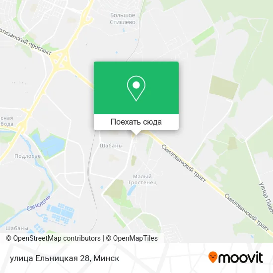 Карта улица Ельницкая 28