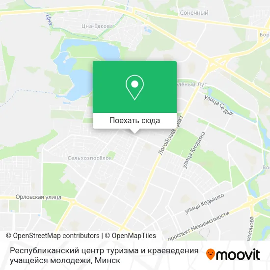 Карта Республиканский центр туризма и краеведения учащейся молодежи