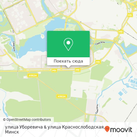 Карта улица Уборевича & улица Краснослободская