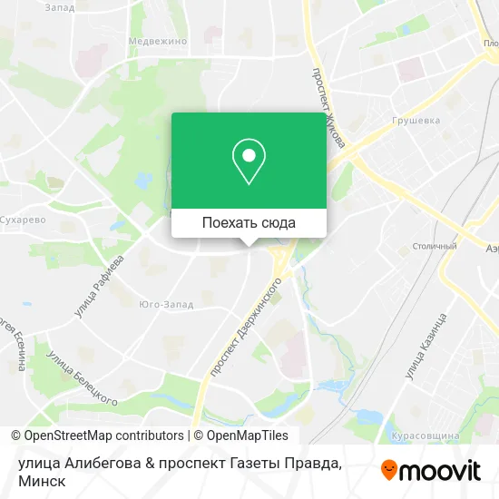 Карта улица Алибегова & проспект Газеты Правда