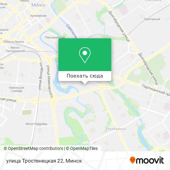 Карта улица Тростенецкая 22