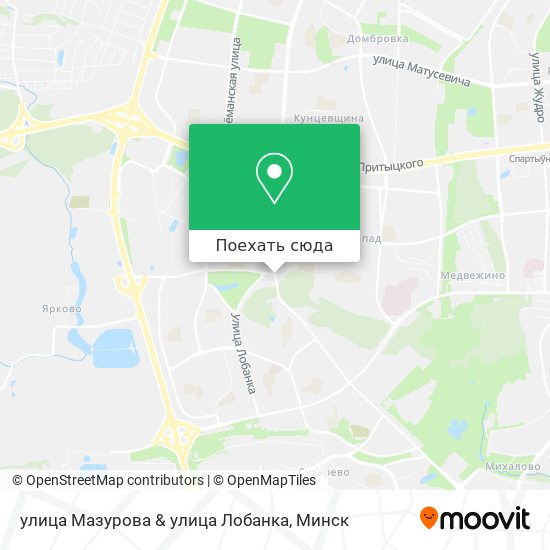 Карта улица Мазурова & улица Лобанка