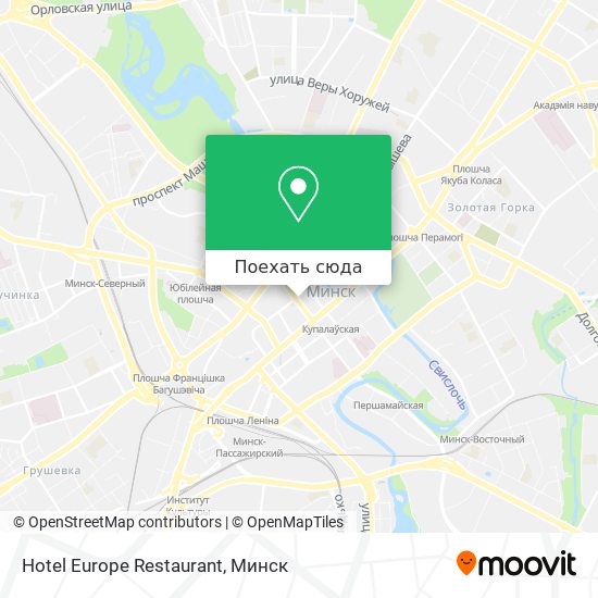 Карта Hotel Europe Restaurant