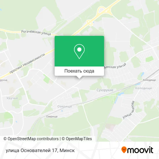 Карта улица Основателей 17
