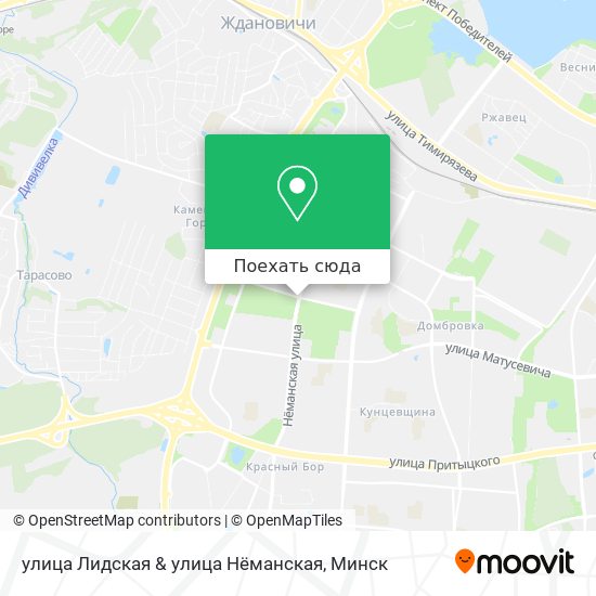Карта улица Лидская & улица Нёманская