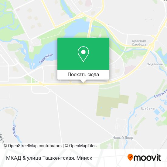 Карта МКАД & улица Ташкентская