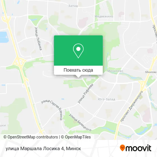 Карта улица Маршала Лосика 4