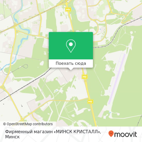 Карта Фирменный магазин «МИНСК КРИСТАЛЛ»
