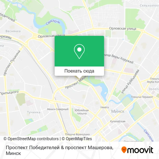 Карта Проспект Победителей & проспект Машерова