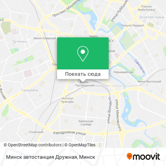 Карта Минск автостанция Дружная