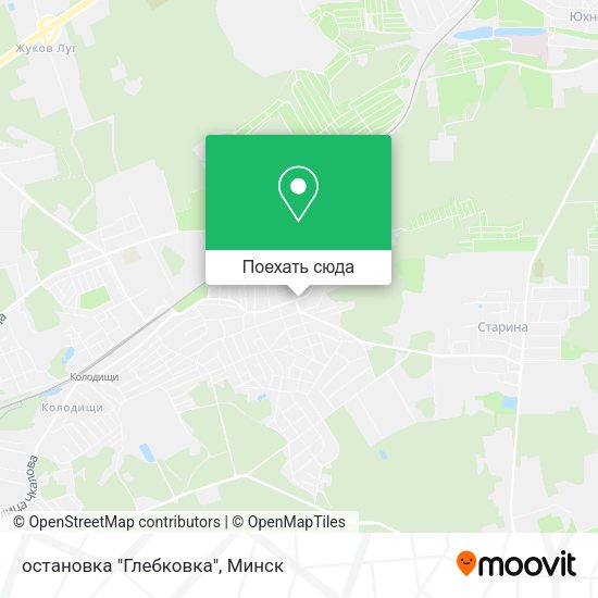 Карта остановка "Глебковка"