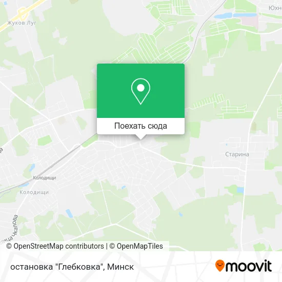 Карта остановка "Глебковка"