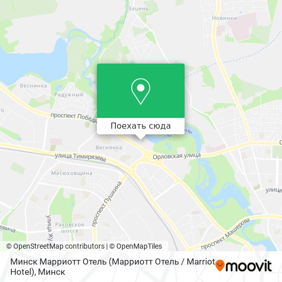 Карта Минск Марриотт Отель (Марриотт Отель / Marriot Hotel)