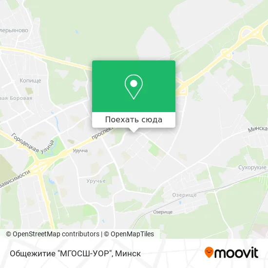 Карта Общежитие "МГОСШ-УОР"