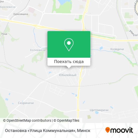 Карта Остановка «Улица Коммунальная»