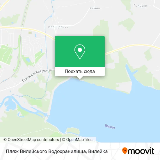 Карта Пляж Вилейского Водохранилища