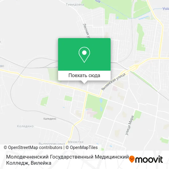 Карта Молодечненский Государственный Медицинский Колледж