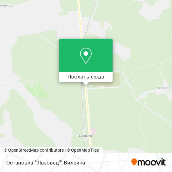 Карта Остановка ""Лазовец""