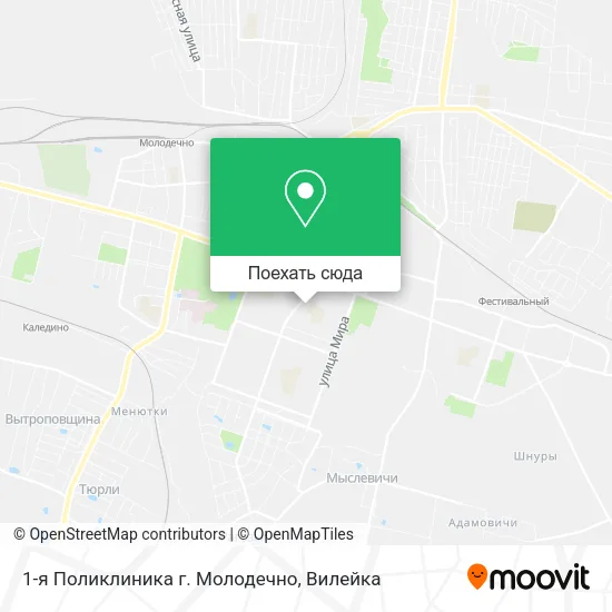 Карта 1-я Поликлиника г. Молодечно