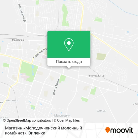 Карта Магазин «Молодечненский молочный комбинат»
