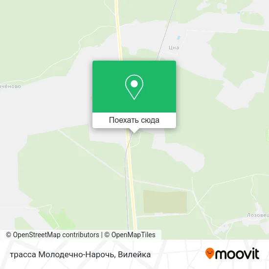 Карта трасса Молодечно-Нарочь