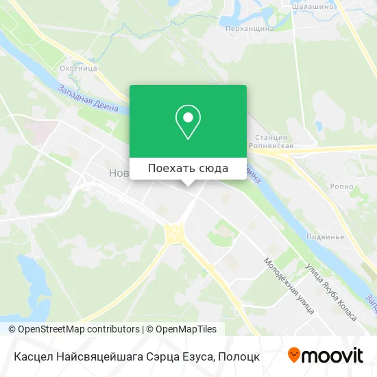 Карта Касцел Найсвяцейшага Сэрца Езуса