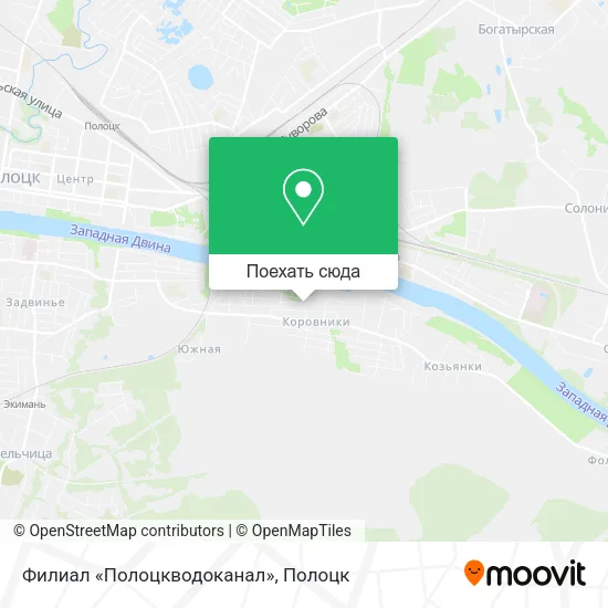 Карта Филиал «Полоцкводоканал»