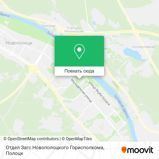 Карта Отдел Загс Новополоцкого Горисполкома