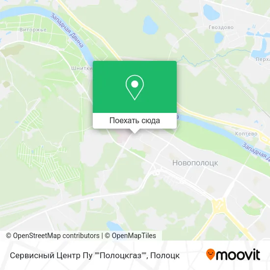 Карта Сервисный Центр Пу ""Полоцкгаз""