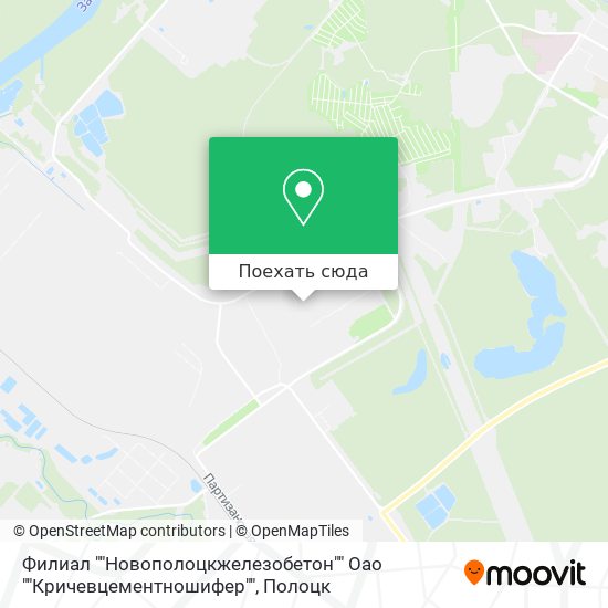 Карта Филиал ""Новополоцкжелезобетон"" Оао ""Кричевцементношифер""