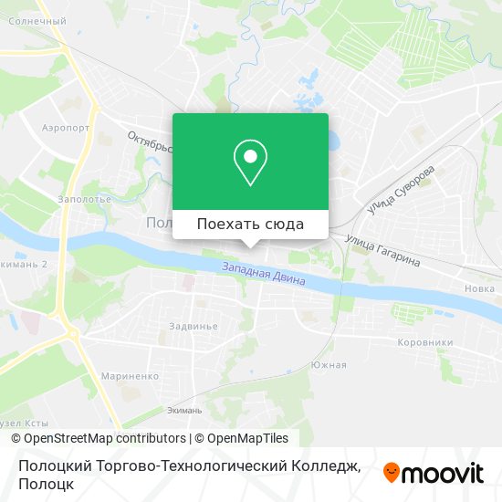 Карта Полоцкий Торгово-Технологический Колледж