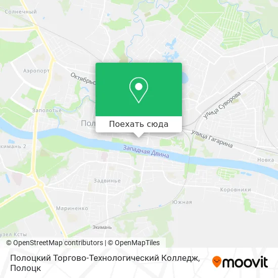 Карта Полоцкий Торгово-Технологический Колледж